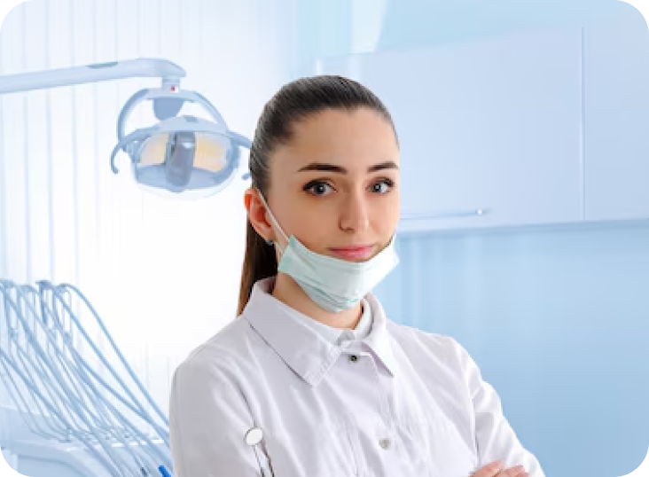 VEGA dentist ready for a follow-up visit after root canal treatment